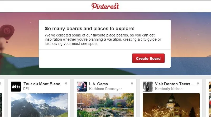Pinterest для путешествий