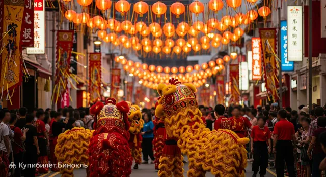 Празднование Китайского Нового года в Чайнатауне 2026