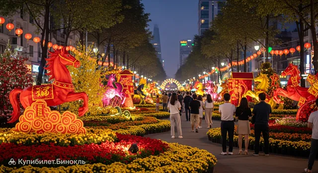 Цветочная улица Нгуен Хюэ 2026