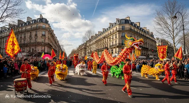 Парад в честь Китайского Нового года в 13-м округе