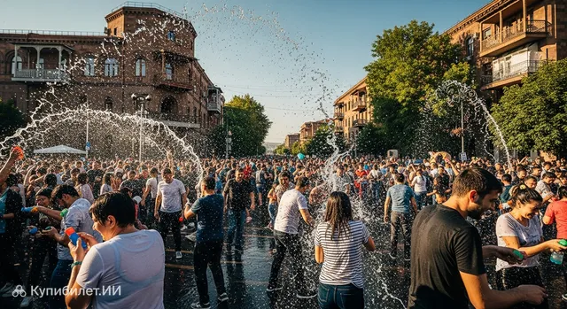Вардавар - Веселый Водный Фестиваль Армении