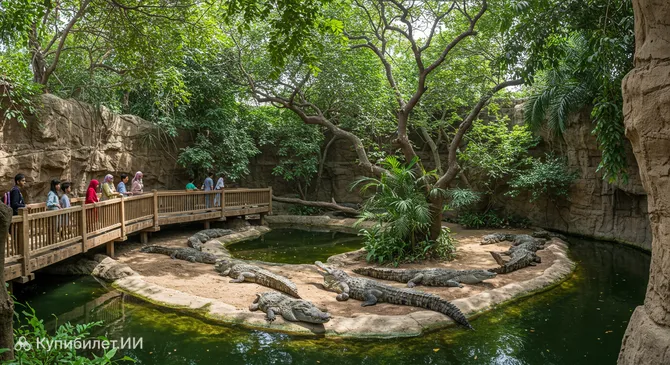 Парк крокодилов в Дубае