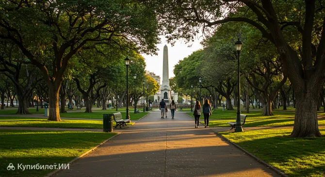 Пасео де ла Мухер и Парк Майо
