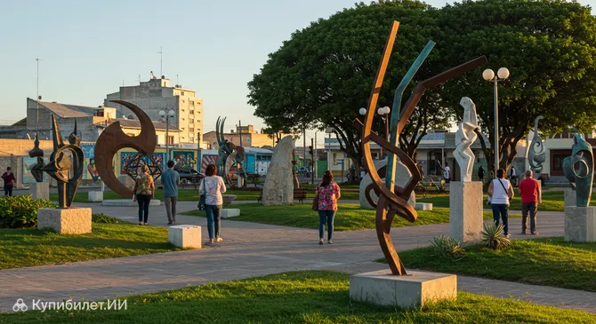 Пешеходная аллея скульптур