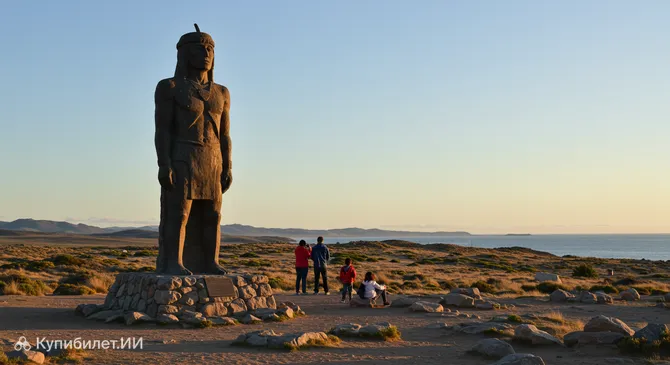 Памятник индейцу техуэльче