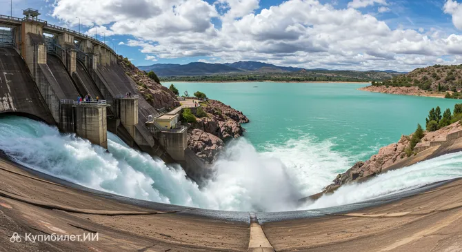 Сбросной канал дамбы Сан-Роке