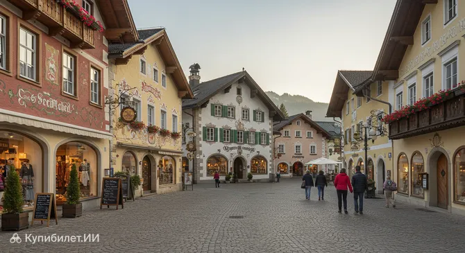 Деревенская площадь Зеефельда