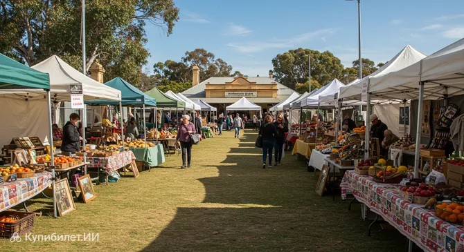 Рынок на выставочных площадях Бендиго