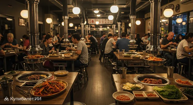 Корейский ресторан барбекю