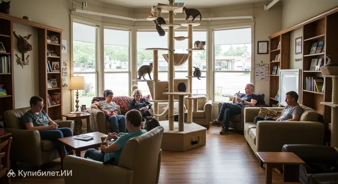 Кошачье кафе Toe Beans