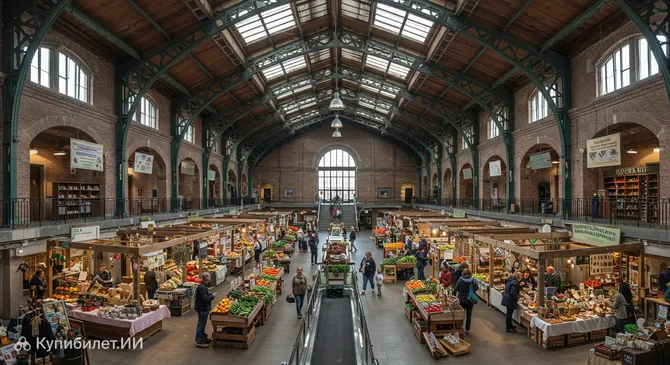 Рынок на вокзале Шербрука