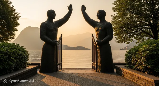 Ворота на озере Лугано