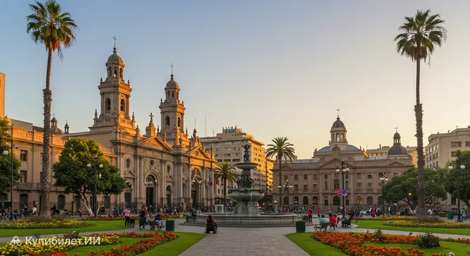 Пласа-де-Армас в Сантьяго