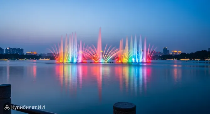 Музыкальный фонтан на озере Сиху