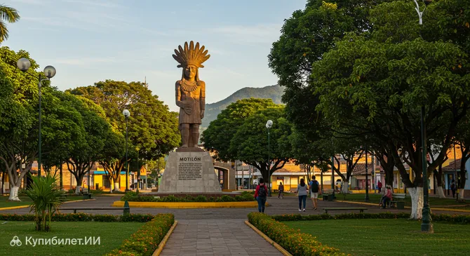 Памятник индейцу мотылиону