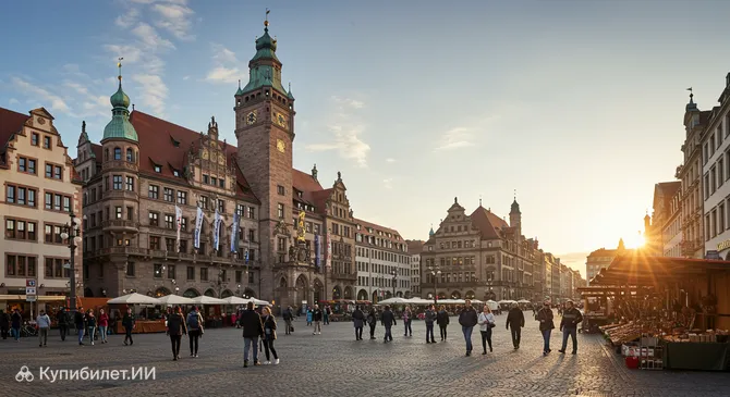 Рыночная площадь Лейпцига