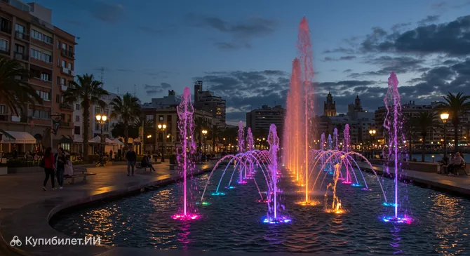 Светящийся фонтан