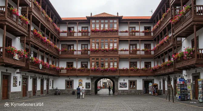 Дом с балконами