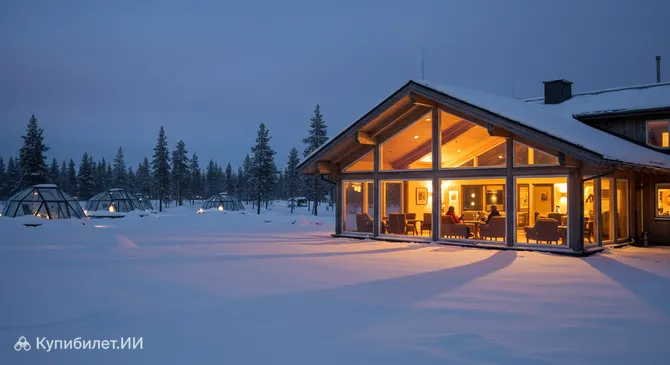 Деревня Северного сияния Саариселькя