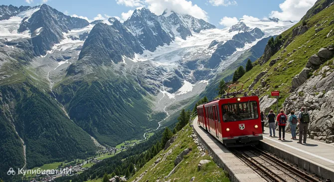 Железная дорога Монтанвер и ледник Мер-де-Глас