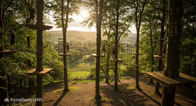 Верёвочный парк в Бакстоне