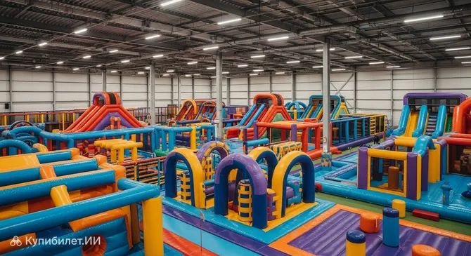 Парк надувных аттракционов и мягкой игровой зоны в Глазго