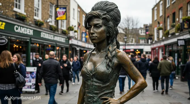 Статуя Эми Уайнхаус