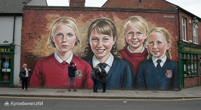 Мурал «Девочки из Дерри»