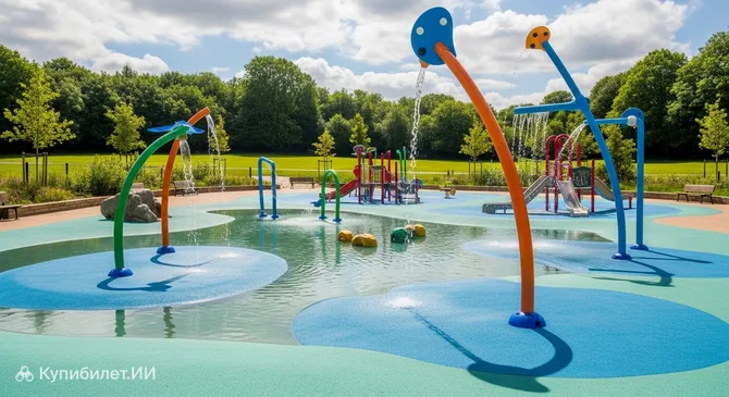 Водная игровая площадка парка Ривелин Вэлли