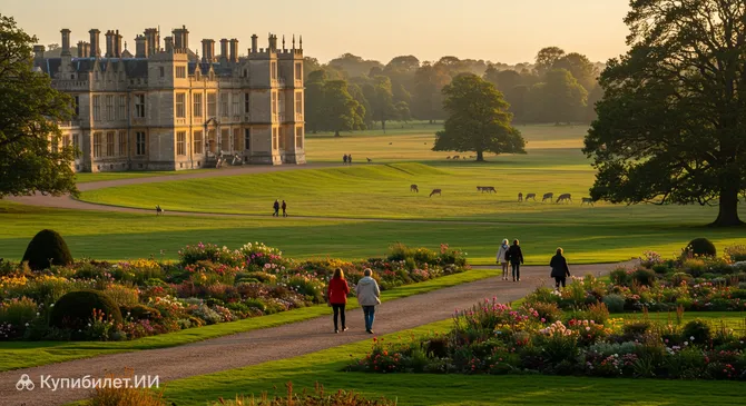 Сады и оленьий парк Бёрли-хауса