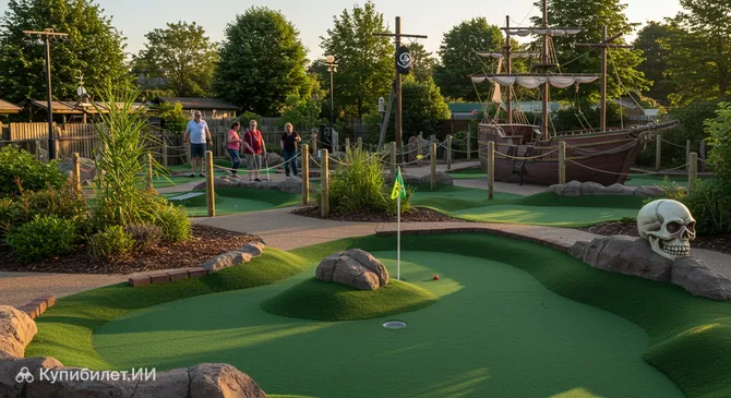 Пиратский мини-гольф в Уокинге
