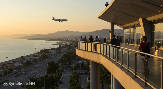 Точка наблюдения за самолетами в Батуми