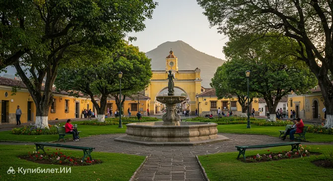 Центральный парк Антигуа-Гватемалы