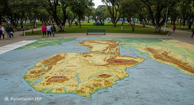 Рельефная карта Гватемалы