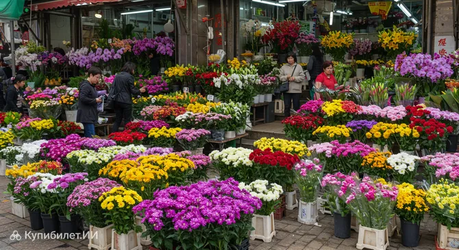 Цветочный рынок Монгкок