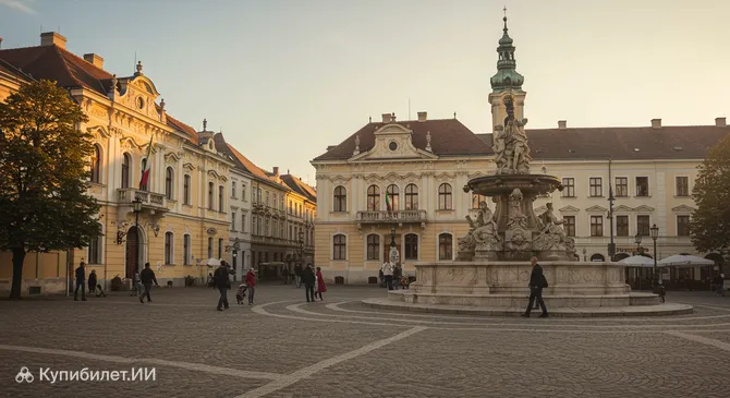 Фонтан на площади Сечени