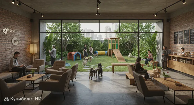 Кафе и парк для собак