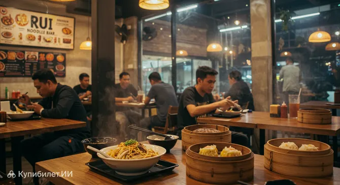 RUI Лапшичная, Куриная лапша и димсамы