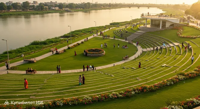 Парк набережной реки Гомти