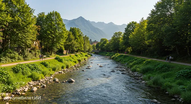 Парк на реке Джессо в Кунео