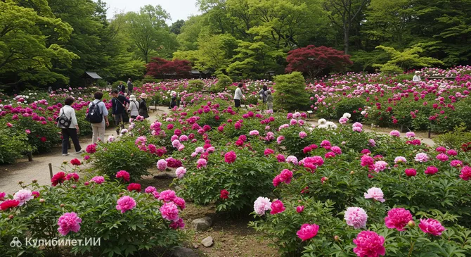 Сад пионов Хигасиматсуяма