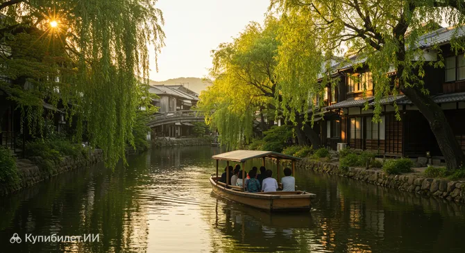 Прогулка на лодке по каналу Савары