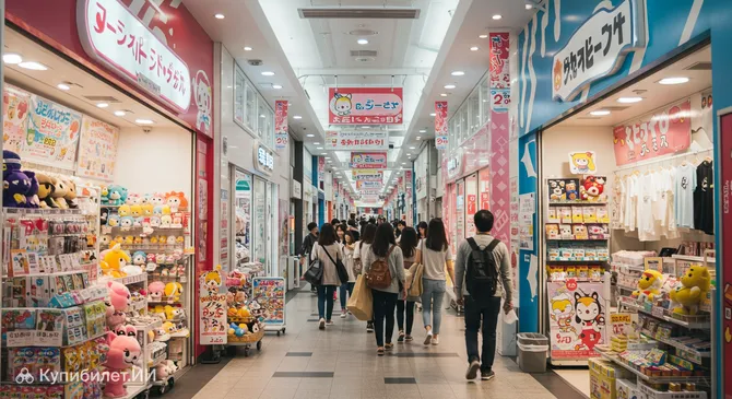 Токийская улица персонажей