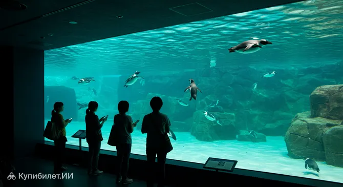 Аквариум пингвинов в Нагасаки