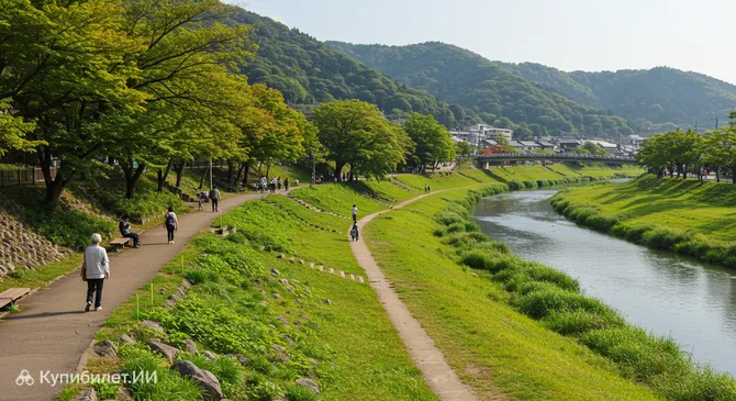 Парк на берегу реки Накатогава