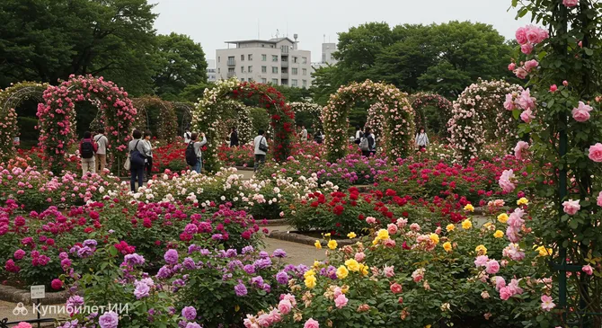 Розовый сад Сики-но-каори