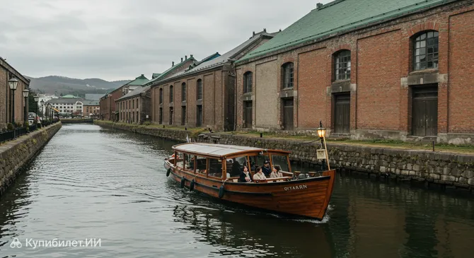 Прогулка на лодке по каналу Отару