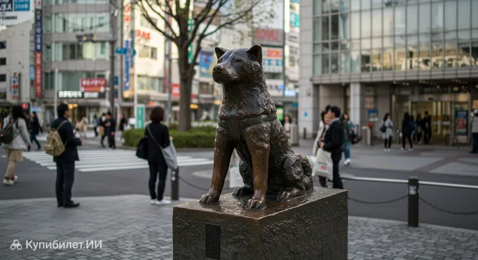 Статуя Хатико