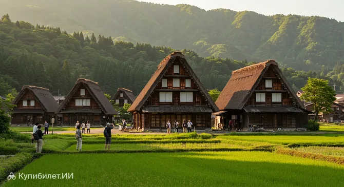 Три дома гассё-дзукури в Сиракава-го