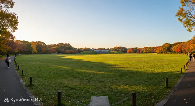 Открытое поле в парке Сёва